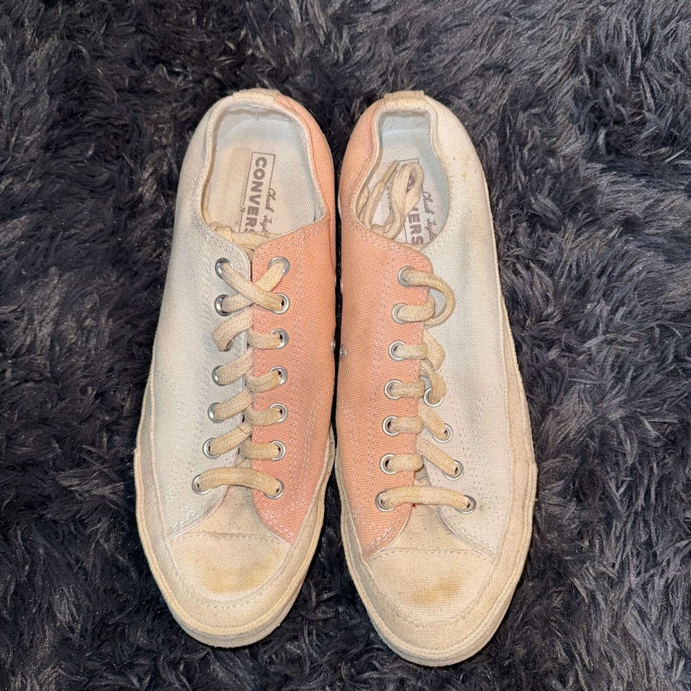 Converse Chuck Taylor 70 Low Top Mens 9.5 Womens 11.5 Peach Colorblock Sneakers